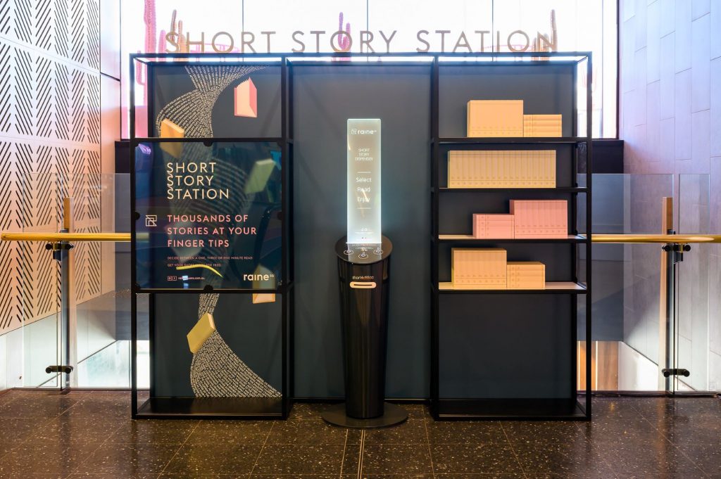 Short Story Dispenser in Raine Square